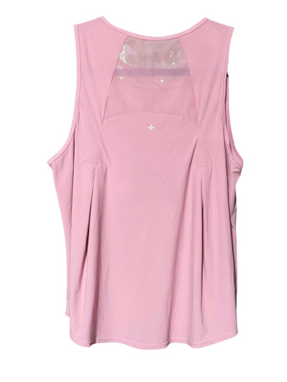Halara Contrast Mesh Curved Hem Running Pink Tank Top size Small - Picture 2 of 3
